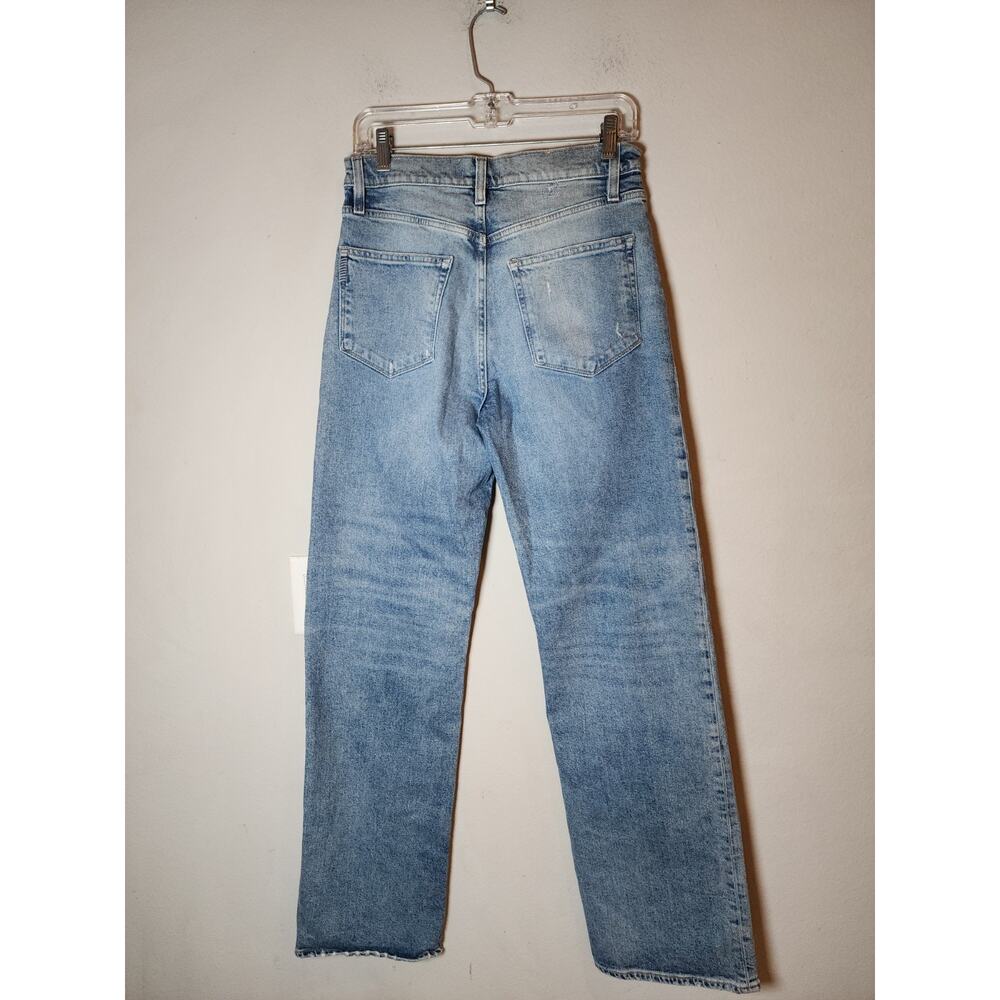 Paige Sawyer Wide Leg Jeans Vanda Distressed Button Fly Women's Size 29 Size 8 - Picture 3 of 16